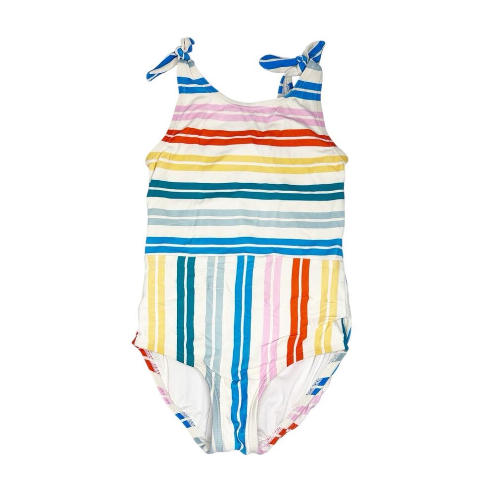 Hanna Andersson Rainbow Stripe One Piece Swimsuit Size 110m (5)